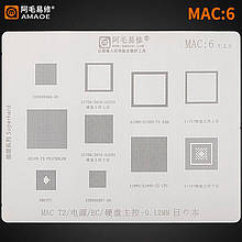 Трафарет BGA Amaoe для MAC:6  CPU RAM / MacBook Pro A2159 / A1706 / A1989 / A1990 / T2 (0.12 mm) V2.0