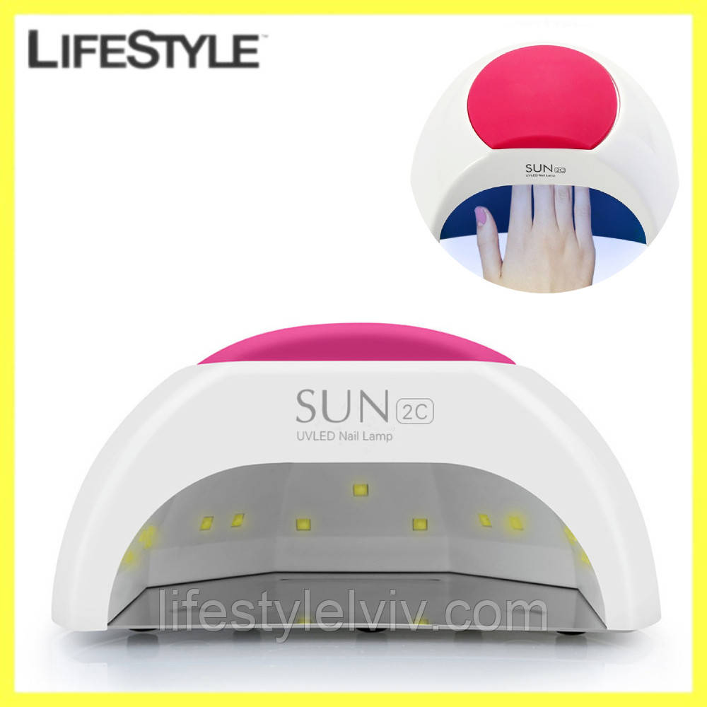 Лампа для манікюру 48 Вт, Оригінал Sun 2C (2в1) / Професійна UV-LED лампа для полімеризації