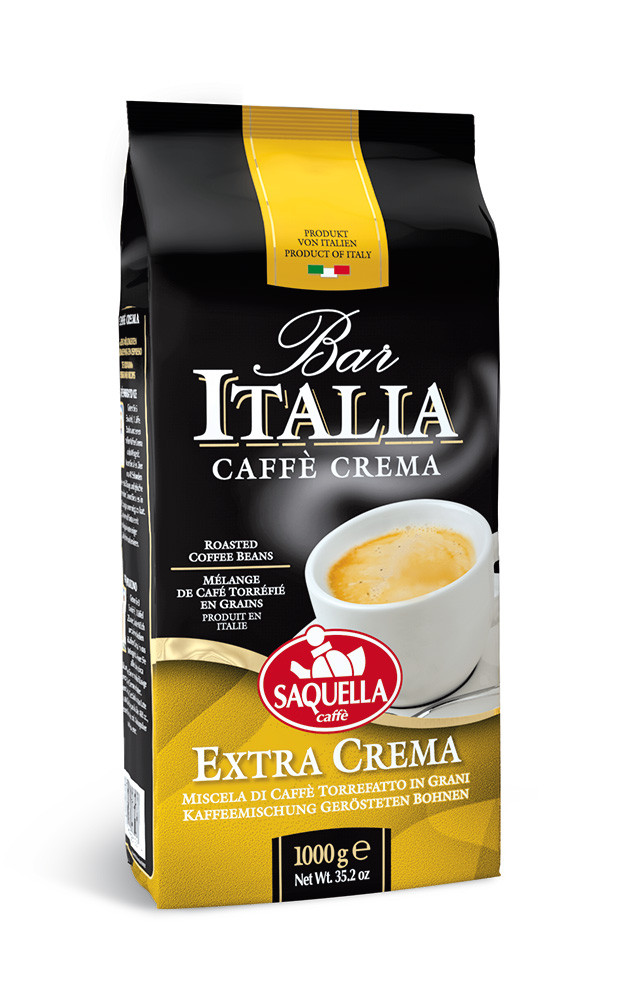 Кава в зернах Bar Italia Extra Crema SAQUELLA 1 кг