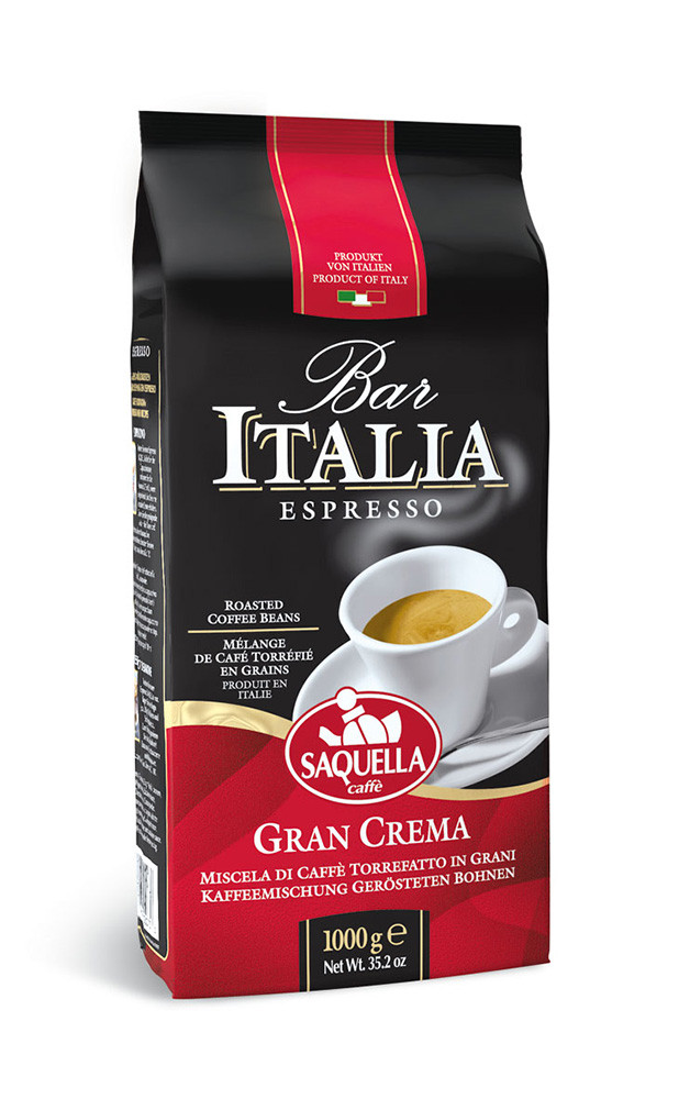 Кава в зернах Bar Italia Gran Crema SAQUELLA 1 кг