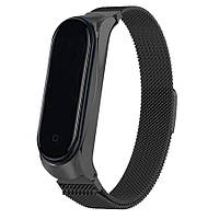 Ремешок Milanese Loop Design для Xiaomi Mi Band 3/4, Черный