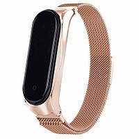 Ремешок Milanese Loop Design для Xiaomi Mi Band 3/4, Champagne gold