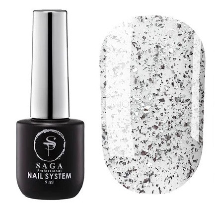 Топ без липкого слоя SAGA professional LEAF Silver, 9 мл