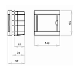 Щиток розподільний VIKO на 4 модулі внутрішній, фото 2