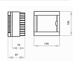 Щиток розподільний VIKO на 4 модулі накладний, фото 2