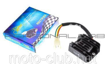 Реле заряджання на мотоцикл Viper (Zongshen) ZS200GS (4 дроти) "KOMATCU "(mod.A), фото 1