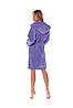 Короткий жіночий халат на запах L&L 2215 VIOLA fiolet, фото 4