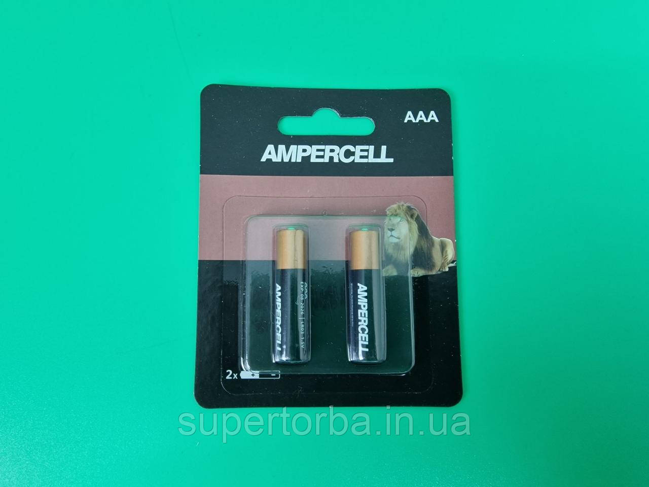 Батарейка AMPERCELL (ААA R3) алкалінові (Б-2) (2 шт), фото 1