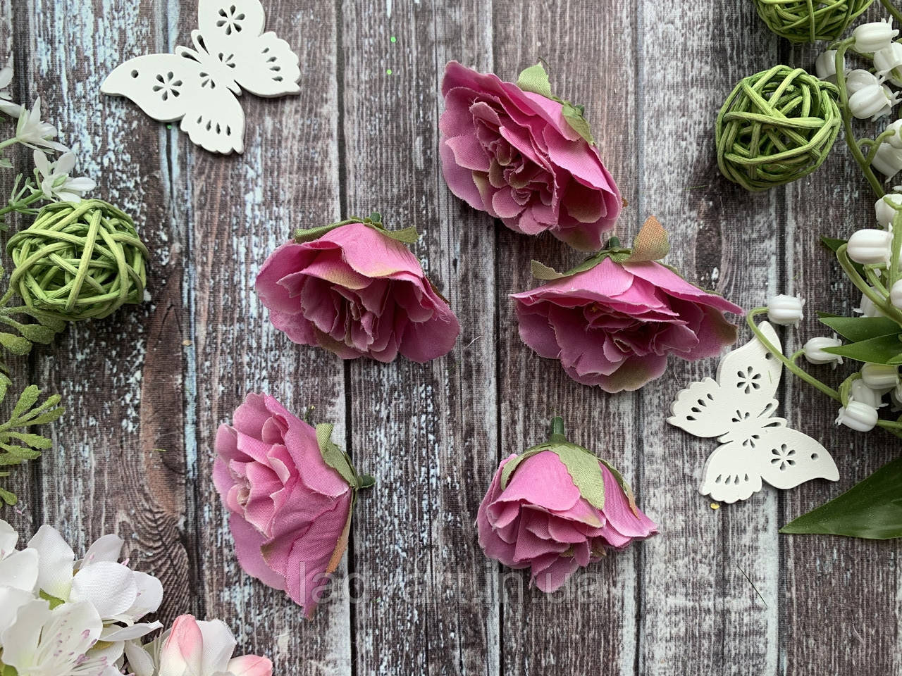 Троянда прованс (головка) діаметр 3,5-4 см в рожево-бузкового поштучно, фото 1