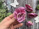 Троянда прованс (головка) діаметр 3,5-4 см в рожево-бузкового поштучно, фото 3