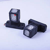Габарит "рожки" 12/24v прямий короткий крр+бел+жел LED 9,5см L-079 (2шт)