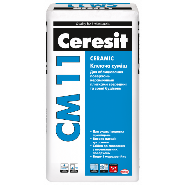 Клей для плитки Ceresit CM 11 CERAMIC ( Церезит СМ 11 ) 25 кг - фото 1 - id-p1813180269