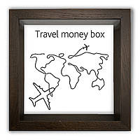 Деревянная копилка 20 20 см "Travel money box"