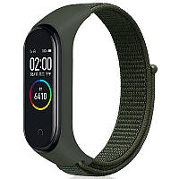 Ремешок Nylon для Xiaomi Mi Band 3/4/5/6, Зеленый