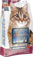 Сухой корм для кошек Пан Кот Говядина 400 г