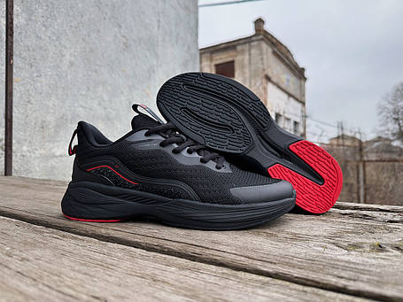 Чоловічі кросівки BaaS Running Black Red чорні з червоним, фото 1