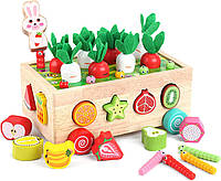 Дерев яні розвиваючі іграшки Монтессорі для малюків, хлопчиків, дівчаток 2-3-4 років, іграшки для сортува