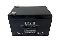 21-03-281. Аккумулятор 12V 15A, VRLA-AGM, ProFix, NP15-12