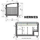 Морозильний ларь 800 л HERMES 1.85(-18°C..- 25°C), з випарювачем, торговий ларь-бонета, морозильна скриня з випуклим склом, бонет, фото 3