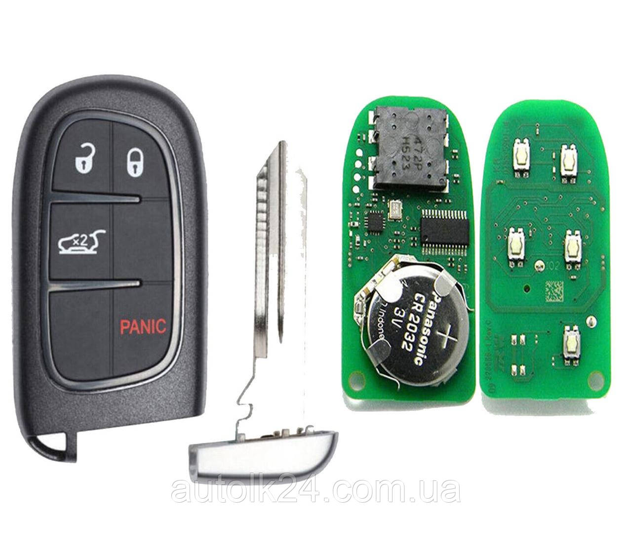 Смарт ключ DODGE 3+1 кнопки 433mhz chip id 46