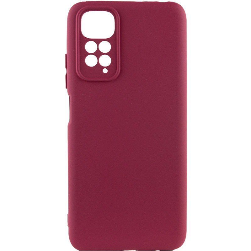 Чохол Silicone Cover Lakshmi Full Camera (A) для Xiaomi Redmi Note 11 (Global) / Note 11S, Бордовий / Marsala, фото 1