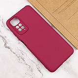Чохол Silicone Cover Lakshmi Full Camera (A) для Xiaomi Redmi Note 11 (Global) / Note 11S, Бордовий / Marsala, фото 4