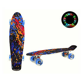 Скейт "Пенні борд"  SC20504 PU колеса зі світлом, 56 см