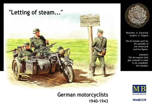 Пластикова модель німецького мотоцикла BMW R75. 1/35 MASTER BOX 3528
