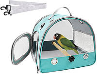 Green Переноска для птиц со стоячим окунем, легкая дышащая клетка для попугаев, сумка-переноска для мален