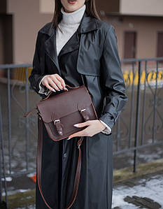 Жіноча шкіряна сумка Саллі, натуральна шкіра, колір коричневий