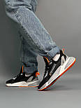 Чоловічі бігові кросівки BaaS Run 9000L літні літо-весна в сітку легкі чорні. Живе фото, фото 7