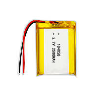 Li-pol акумулятор 104050 3.7В 2500мАг 50 х 40 x 10 мм