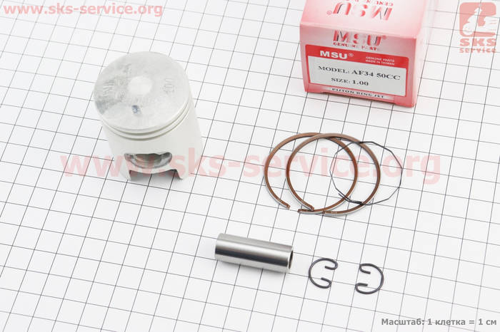 Купить Поршень к-кт Honda DIO ZX50 40мм +1,00 (палец 12мм) Тайвань ...