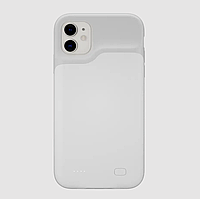 Чехол аккумулятор для iPhone 11 6000мАч белый, Чехол с зарядкой для iPhone 11, Чехол Повербанк на айфон 11