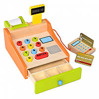 Игровой набор деревянный кассовый аппарат IE576