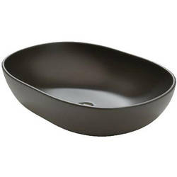 Накладний чорний умивальник 60 см Doti Matt Black Massi