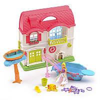 Игровой набор Кукольный домик с бассейном и фигурками IM437