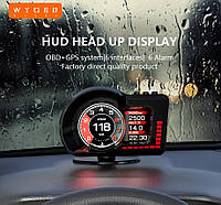 Бортовий комп'ютер WYOBD F15 OBD2 GPS HUD Автомобільний цифровий Спідометр