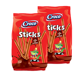 Палички з шоколадною начинкою 80г*42 шт ТМ Croco Румунія