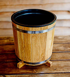 Када для рослин 17 літрів із пластиковою вставкою (ясінь)