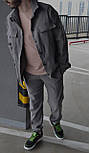 Спортивний костюм чоловічий трикотажний весна осінь комплектом сорочка + штани. Живе фото. Модний чоловічий костюм, фото 6