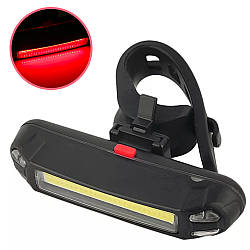 Світлодіодний LED ліхтар із USB на велосипед / Задня велофара / Водонепроникний стоп-сигнал на велораму