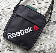 Мужская черная Сумка Reebok, сумка Reebok спортивная, молодежный мессенджер Reebok черный 19 * 24 см