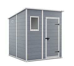 Садовий будиночок пластиковий Keter Manor Pent 6x6 grey/white