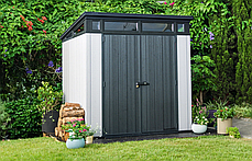 Садовий будиночок пластиковий Keter Aristan 7x7 brownish grey/anthracite, фото 4