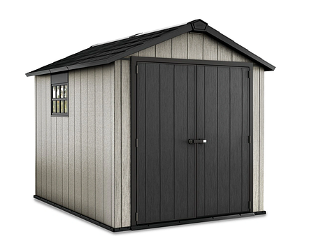 Садовий будиночок пластиковий Keter Oakland 759 brownish grey/anthracite, фото 1