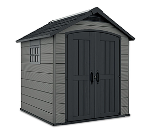 Садовий будиночок пластиковий Keter Premier 757 brownish grey/anthracite, фото 1
