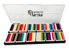 ПАЛІТРА АКВАГРИМ GrimMaster SUPER MIX ESSENTIAL & NEON SPLIT CAKE COLORS 120 g, фото 3