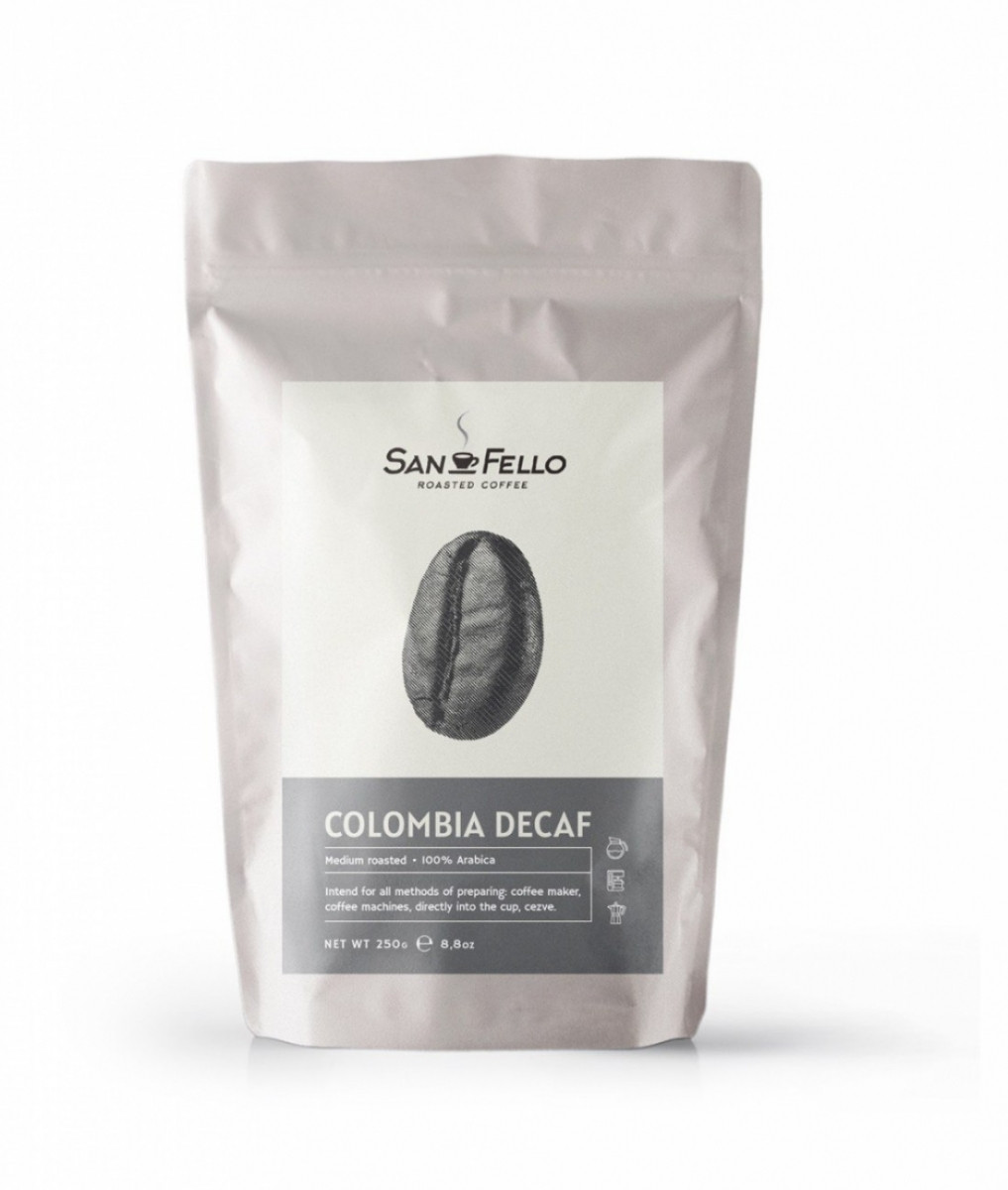 Арабіка 100% (моносорт) Кава в зернах свіжа обсмажування (без кофеїну) Colombia Decaf 1 кг