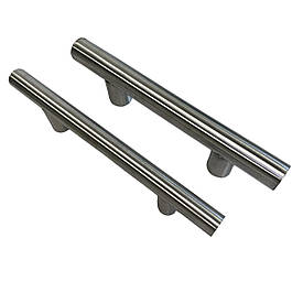 Ручка-скоба пряма міцна з нержавіючої сталі для всіх видів дверей довжиною 30см Ø32мм